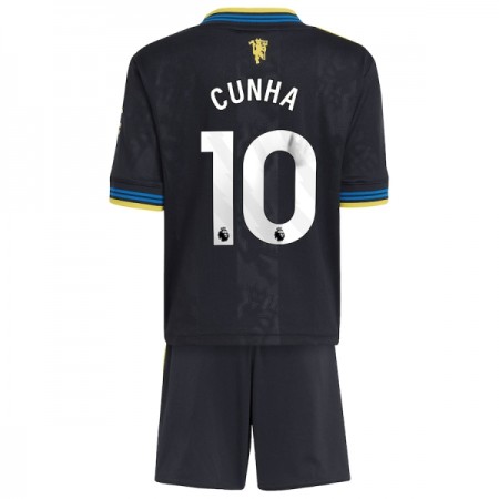 Camisolas Manchester United Cunha 10 Criança 3º Equipamento 2025-26 Manga Curta